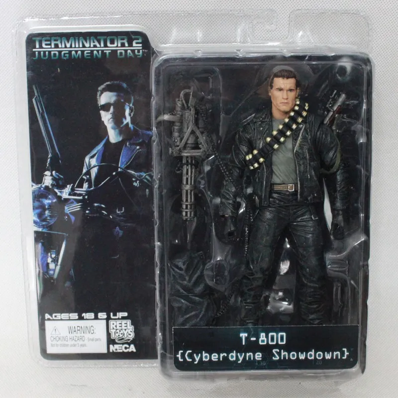 Бесплатная доставка NECA The Terminator 2 экшн-фигурка T-800 Cyberdyne Showdown игрушка из ПВХ 7 &quot18