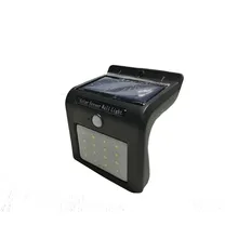 Солнечный 8 светодиодов черный водонепроницаемый датчик движения Наружное освещение/Патио двор сад Активированный Авто ночное освещение