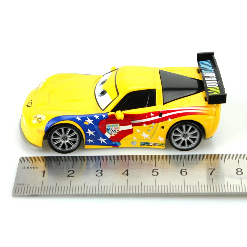 Disney Pixar Cartoon Car Американский гонщик Jeff Gorvet 1:55 масштаб литье под давлением