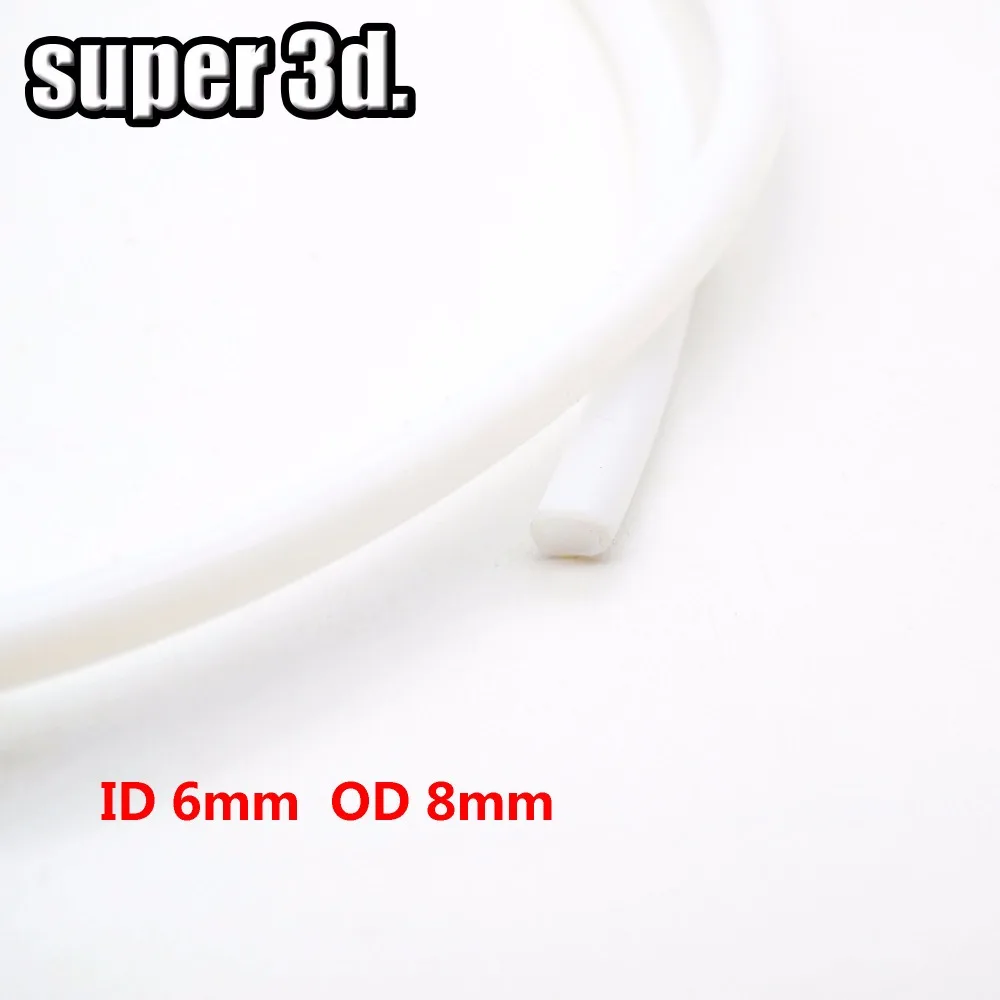

Lowest price ! 1m x ( ID6mm OD 8mm ) PTFE Teflon Bowden Tube For Feeder Pipe for3.00mm Filament Reprap 3D Printer
