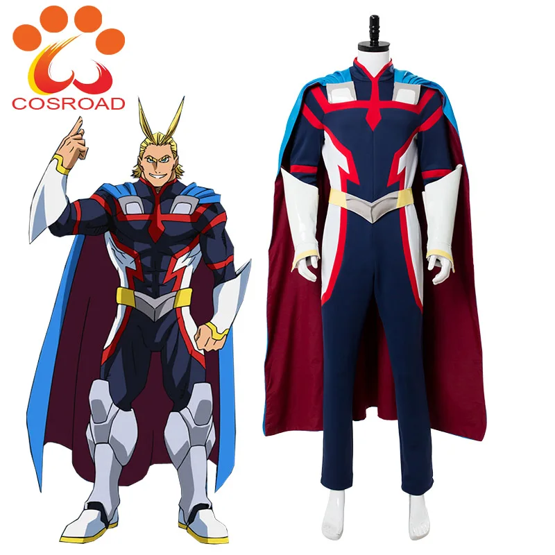 Cosroad Boku no My Hero Academy All Might Косплей парики костюмы Мужской плащ комбинезон для