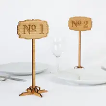 Пользовательские Свадебные отдельно стоящие деревянные настольные номера вывески колья обручальные таблички на день рождения, детский душ вечерние украшения