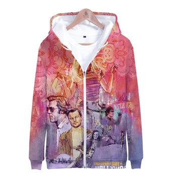 

Once Upon A Time In Hollywood 3D Men Slim fit Hoodie Zipper Fashion Trend Hoodie Sweatshirt Casual Hoodie Zipper Sweatshirt