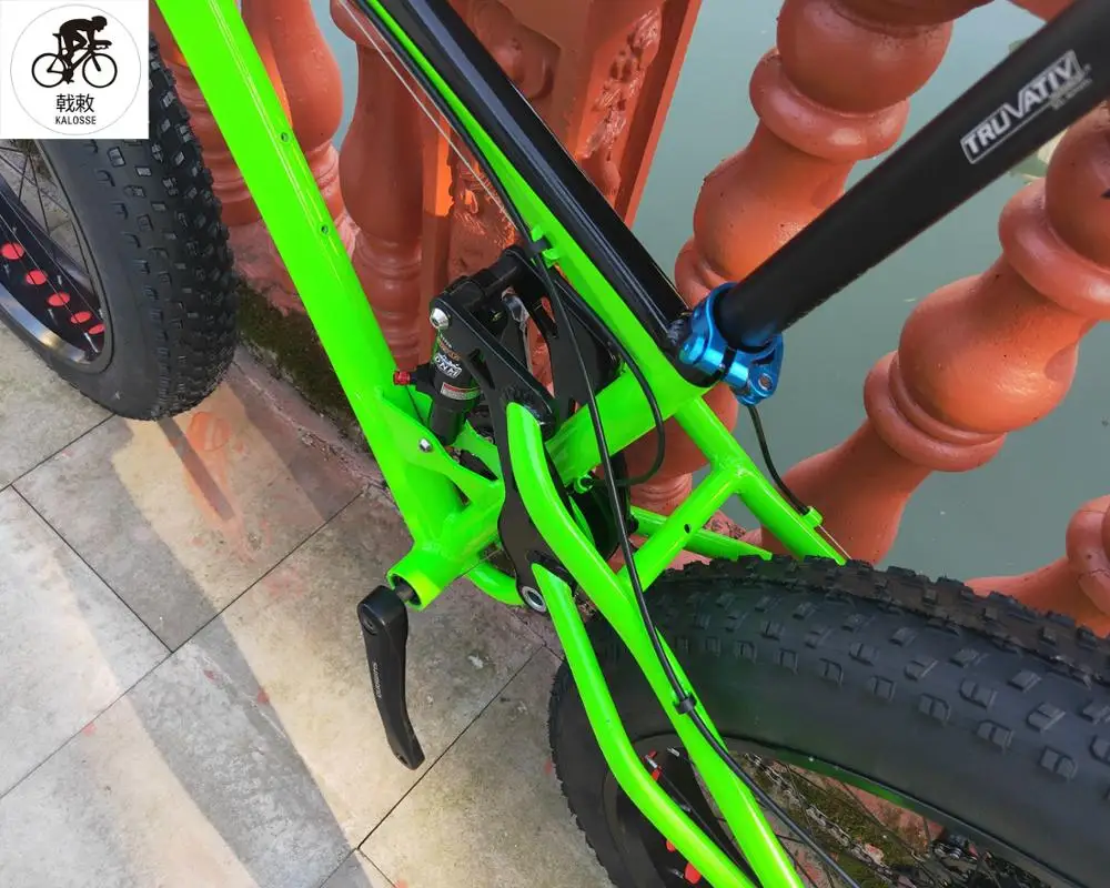 Clearance Kalosse 100mm rims DNM 165mm travel   Full suspension beach  bike   bicicleta bike  27 speed  fat   bicycle 3