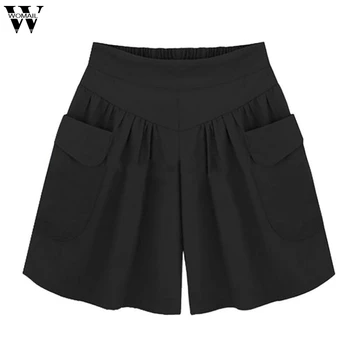 

Fashion Summer Women Plus Size Trousers Loose Pockets European & American Charming Sexy Ladies Casual Feminino Shorts Summer