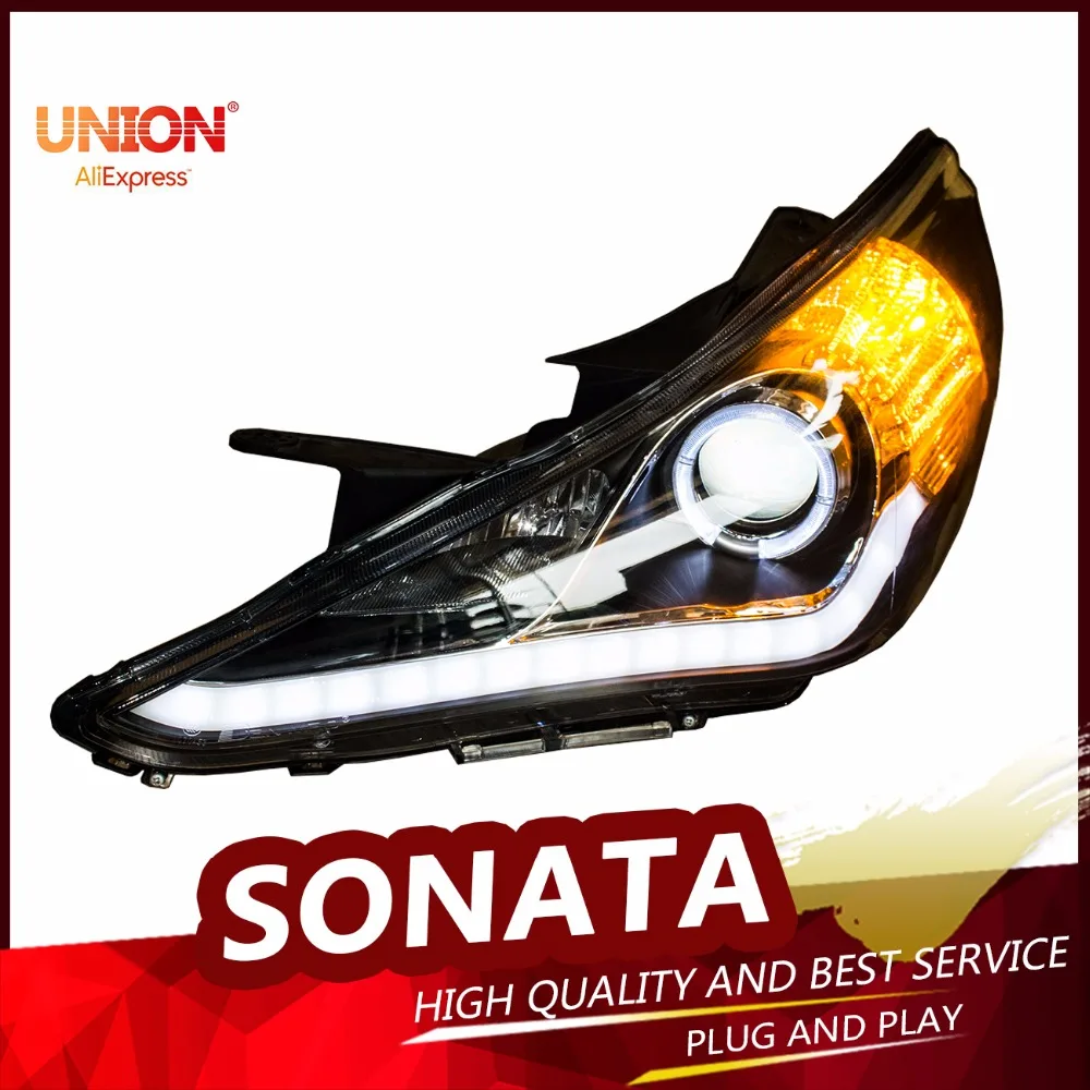

Car Styling Head Lamp case for Hyundai Sonata 2011-2013 Headlights LED Headlight DRL Lens Double Beam Bi-Xenon HID Accessories