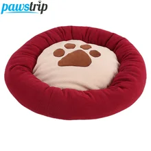 Pawstrip Paw маленькая кровать для собак коврик мягкая плюшевая подушка для щенка кровать зимние лежанки для кошек теплая подстилка для питомца для Чихуахуа Тедди диаметр 55/65 см