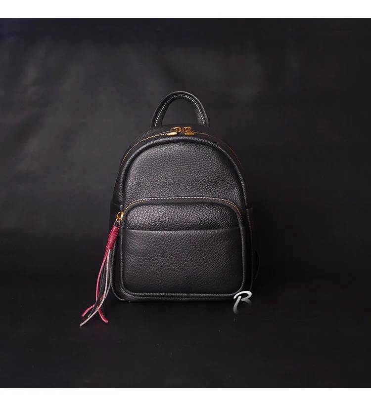AETOO первый слой кожаный мини-рюкзак кожаная женская сумка на плечо новая женская сумка с кисточками сумка на плечо