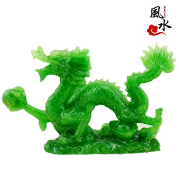 

shui ornaments crafts Qinglong jade jewelry Home Furnishing large opening twelve imitation copper dragon Zodiac gifts