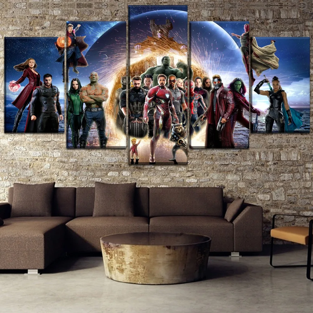 

Modular Canvas Painting HD Print Avengers Infinity War Movie Type Artwork Home Decor Living Room Modern 5 Pieces Framework