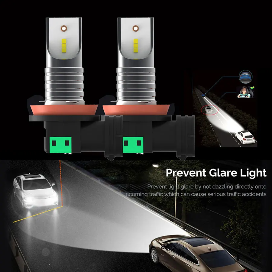 TXVSO8 2 шт. H11 светодиодный фар автомобиля лампы с CSP 1860 Chips-12V 30000LM 6000 K bombilla светодиодный электрическая лампочка для авто 55 Вт фара налобный фонарь