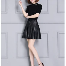 Весна и лето женская сексуальная юбка из искусственной кожи