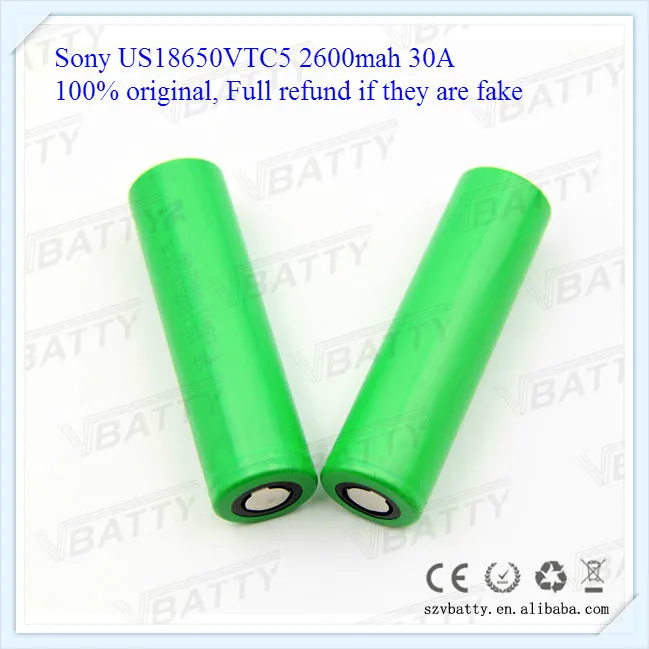 

100% original for Sony US18650VTC5 vtc5 2600mah 30a 18650 battery rechargeable 3.7v for power tools,ecigs(1 PC)