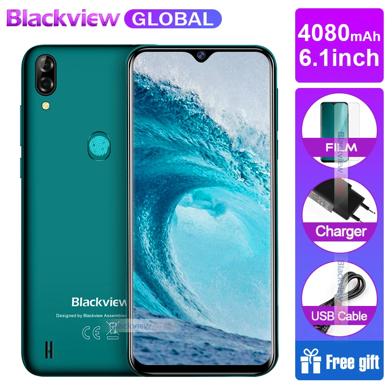 Смартфон Blackview A60 Pro 4080 мАч аккумулятор 6 088 ''экран капли воды 3 ГБ ОЗУ 16 Гб ПЗУ