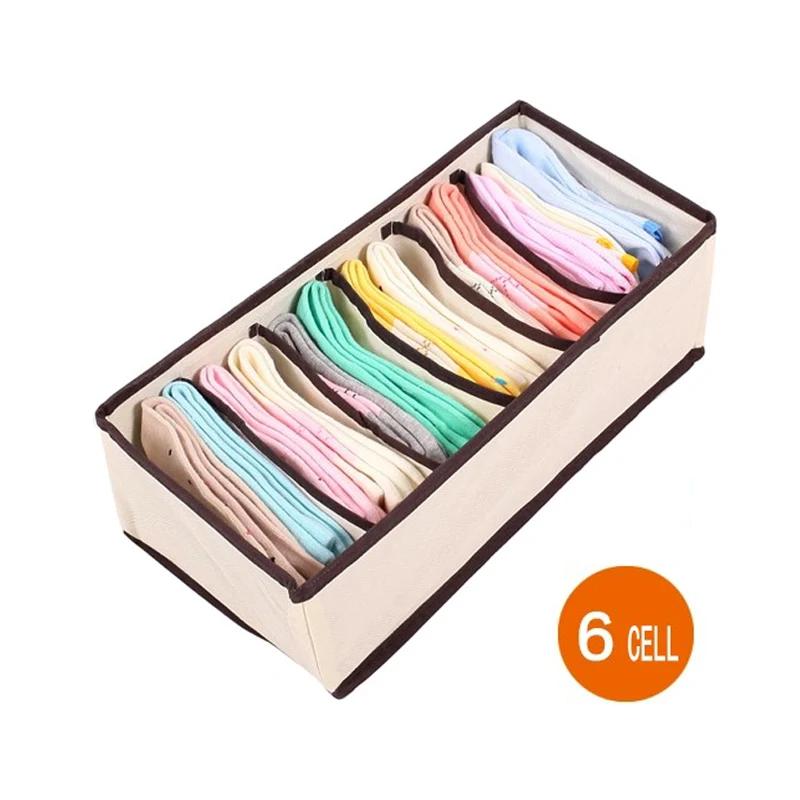 Foldable Non-Woven Storage Boxes Set Ties Bra Socks Draw Divider Container For Underwear Organizer Home Storage Box Foldable Non-Woven Storage Boxes Set Ties Bra Socks Draw Divider Container For Underwear Organizer Home Storage Box