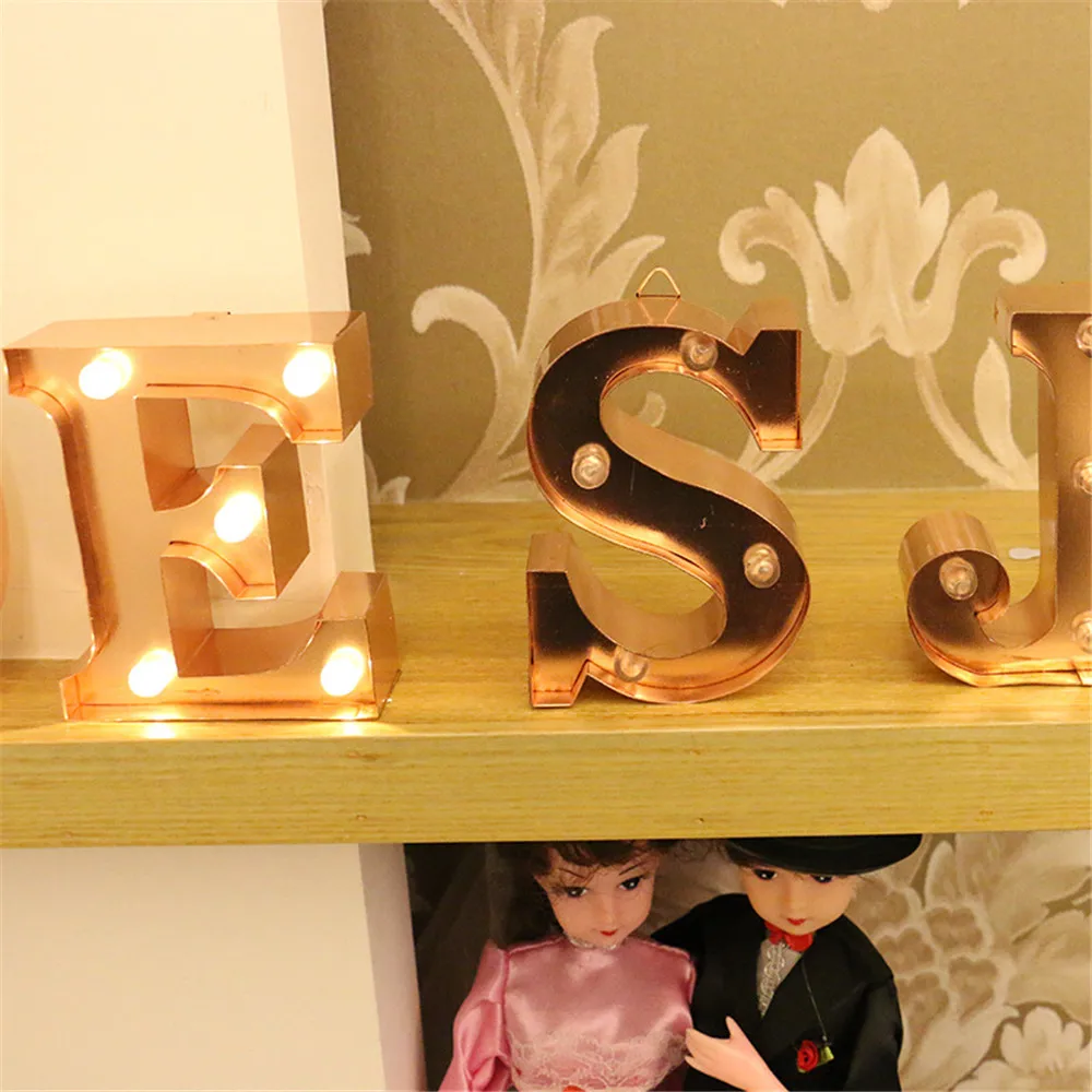 

3D LED Alphabet Table Lights Battery Powered Warmth Marquee Letter Night Table Lamp For Marriage Propose Wedding Christmas Decor