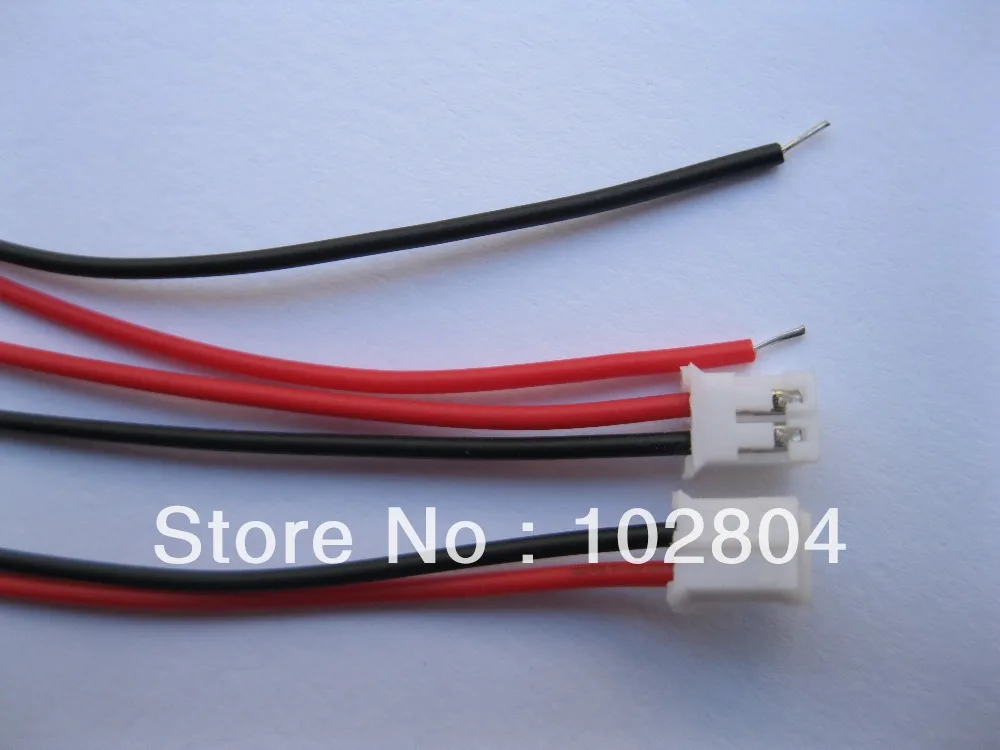 

50 pcs PH 2.0mm 2 Pin Female Polarized Connector with 26AWG 7.9inch 200mm Leads