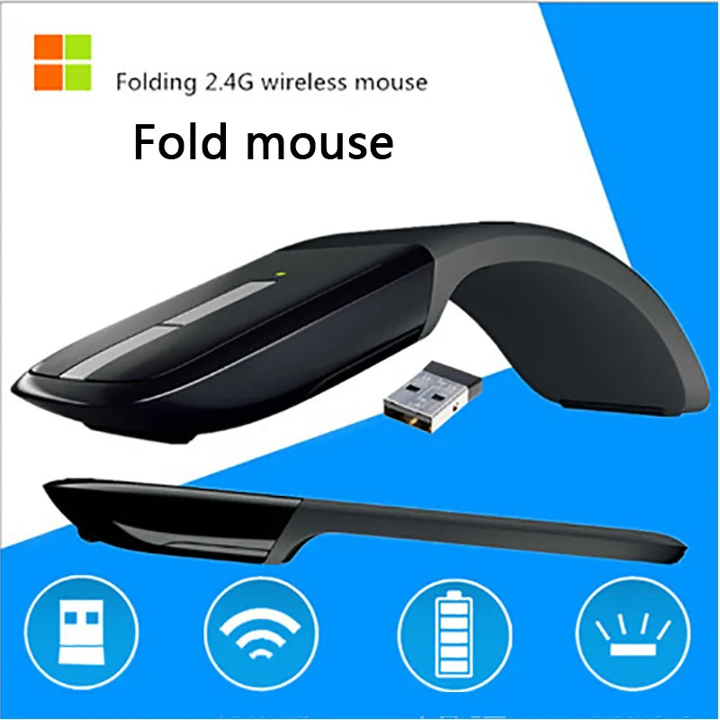 

Wireless Mouse 2.4G Computer Mouse Foldable Travel Notebook Mute Mouse Mini Mice USB Nano Receiver for Laptop PC Desktop