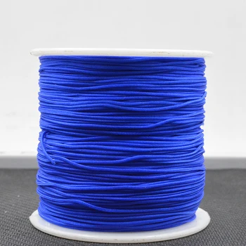 

0.8mm blue 100yards Soft Satin Rattail Silk Macrame Cord Nylon For DIY Chinese Knot Bracelet Necklace Jewelry