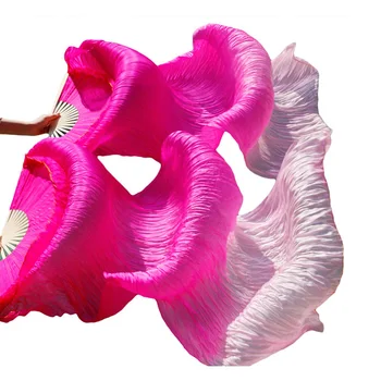 

Women High Quality Chinese Belly Dance Fan Cheap Silk Veils Dance Fans Veil 1Pair