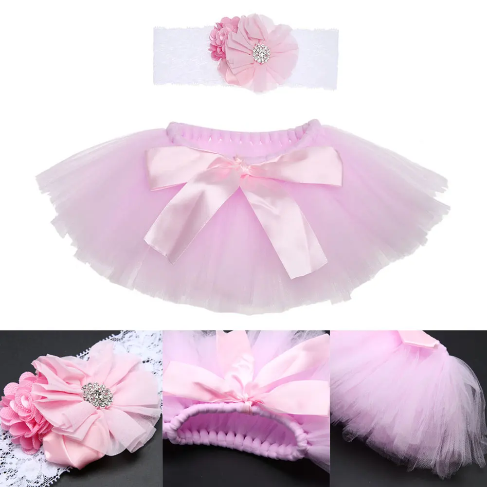 Новорожденных реквизит младенческой костюм наряд маленькой принцессы юбка ручной работы крючком цветочный Cap повязка юбка для маленьких