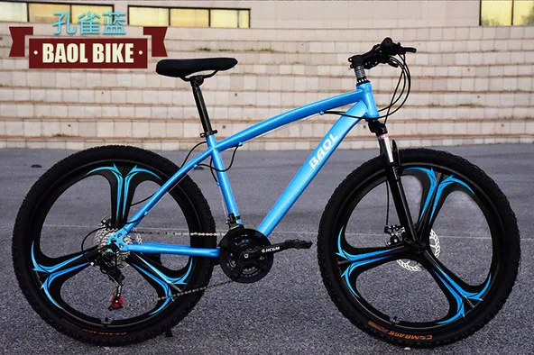x-передний бренд 26 дюймов 21/24/27 скорость углеродистая сталь дисковый тормоз горного велосипеда bicicleta горный велосипед MTB - Цвет: B blue