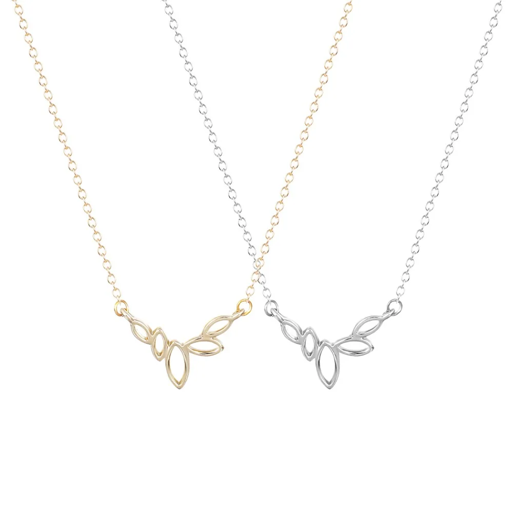 QIAMNI Personalized 10pcs/lot Wholesale Simple Leaf Dainty Necklace Jewelry Gift for Women and Girls | Украшения и аксессуары