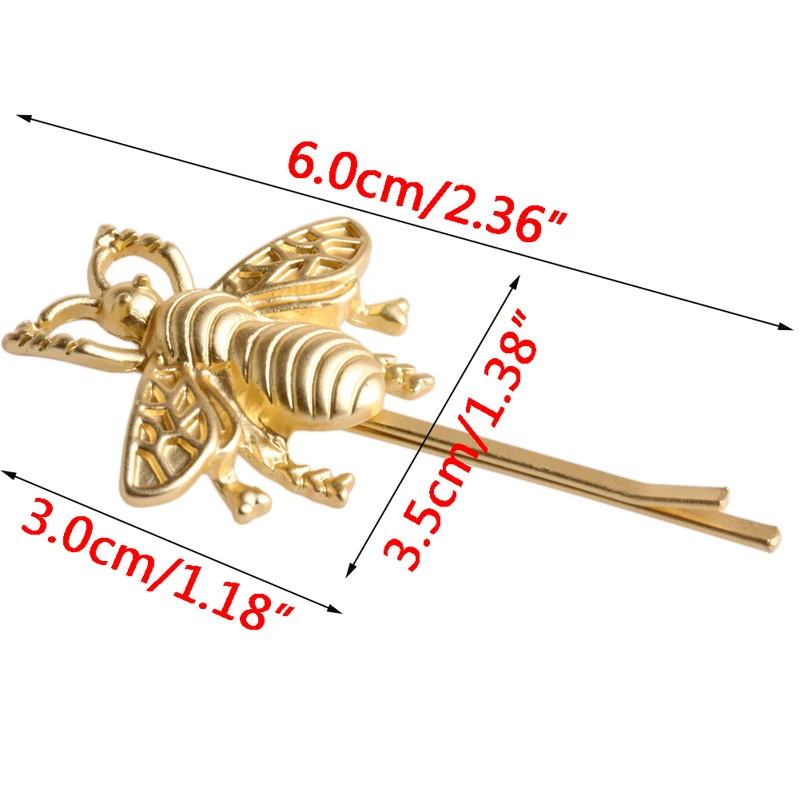 Для женщин Модные украшения золотой пчелы шпилька для волос боковая невидимка для волос заколка-пряжка заколки для волос