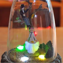 Zipi Luminous rotation Glass cover Music Box Clockwork Type 18 Tones Birthday Gift Christmas Gift Girlfriend romantic Gift