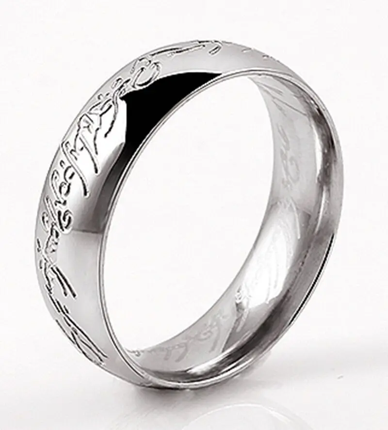 Волшебное кольцо из нержавеющей стали для мужчин и женщин, кольцо «Властелин одного», черное серебряное золото, индивидуальное ювелирное изделие, Прямая поставка