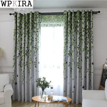 

Traditional Turquoise Birds Thermal Insulated Blackout Curtain for Living Room Bedroom Children Room Princess Baby Room 207&30