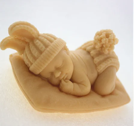 Дети спящие Детские Мыло Плесень 3D гипсовая Глина Ремесло настольное украшение подарок силиконовые формы для изготовления мыла