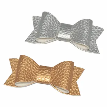 

12pcs flatback faux leather diy hair bow for alligator clips headband girls headwear hair accessories