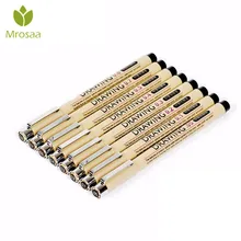 Горячая Mrosaa 8 шт Черный технический график тонкая линия для рисования ручка эскиз чернил маркер ручки 0,05-0,8 мм для крючка линия для рисования ручка