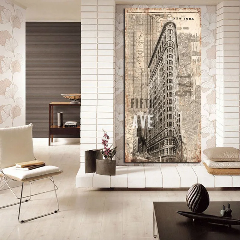 Эмпайр Стейт Билдинг Холст Картина знаменитая Современная Нью-Йорк Городские пейзажи HD печать и плакат Настенная картина для гостиной