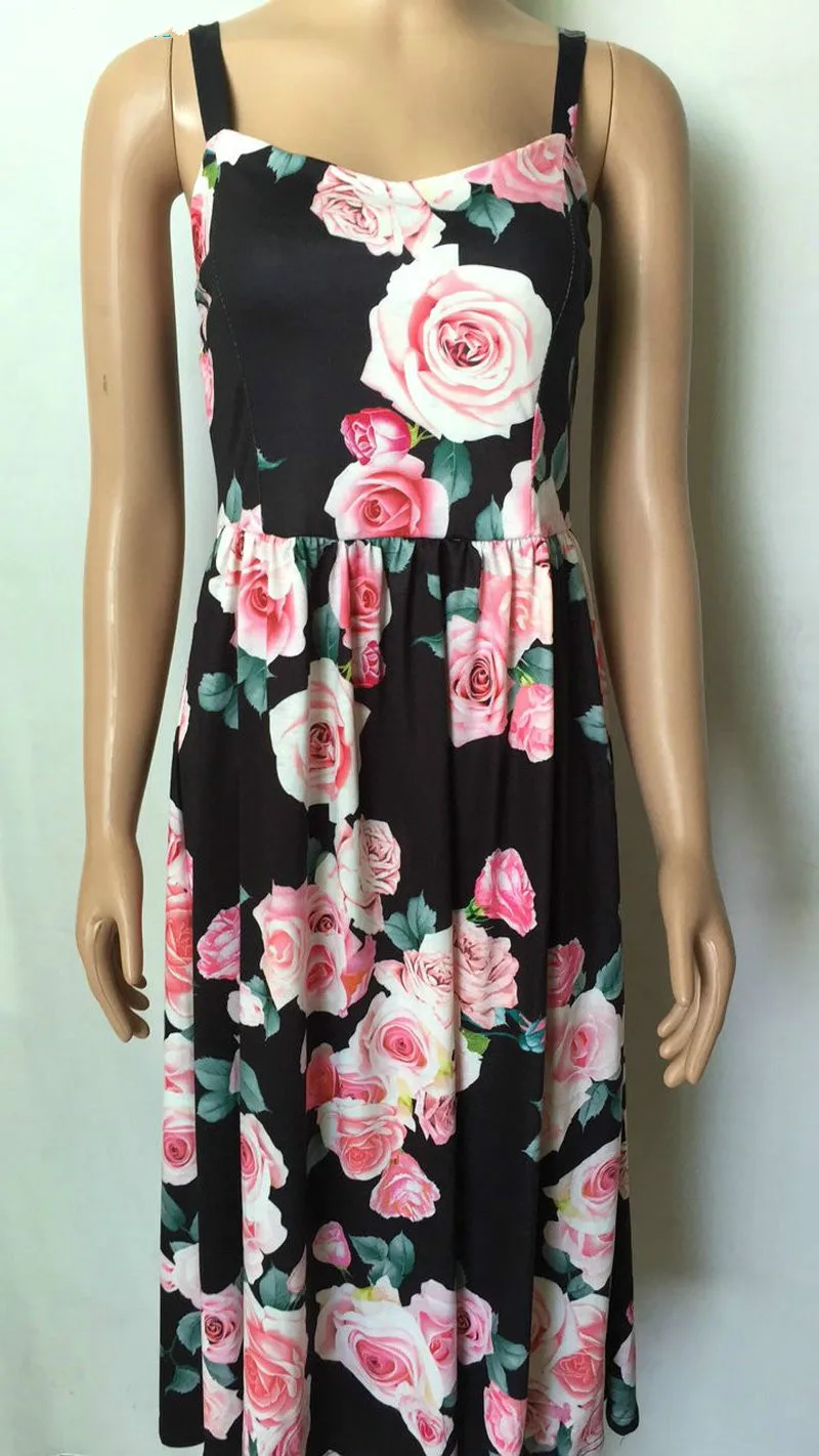 Family Look Women Matching Mother And Daughter Clothes Sleeveless Floral Dress For Mommy And Me Kids Girls Mom Daughter Dresses (7)