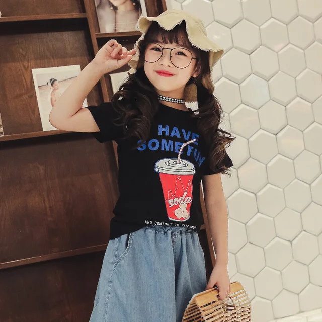 Us 3253 Anak Atasan 2018 T Shirt Katun Musim Panas Gadis T Shirt Lucu Desain Balita Tees Untuk Anak Perempuan Pakaian Bayi Lengan Pendek Cetak