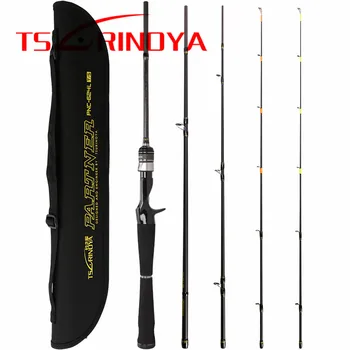 

TSURINOYA PARTNER PNC-634UL 1.89m 4 Section 2 Tips Casting Rod Carbon Fiber Lure Fishing Rod Vara De Pesca Peche Carpe Olta
