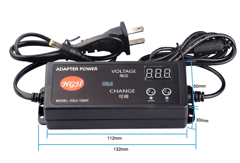 Регулируемый AC к DC 3 V-24 v 2.5a 10V15V18V16. 8V22v Универсальный адаптер с экран дисплея Многофункциональность многофункциональный адаптер