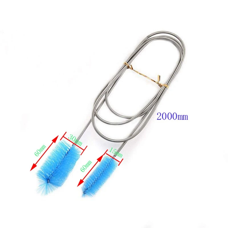 90/155/200 см Гибкая для очистки труб закончился двойная щетка аквариум фильтр насоса трубы шланг