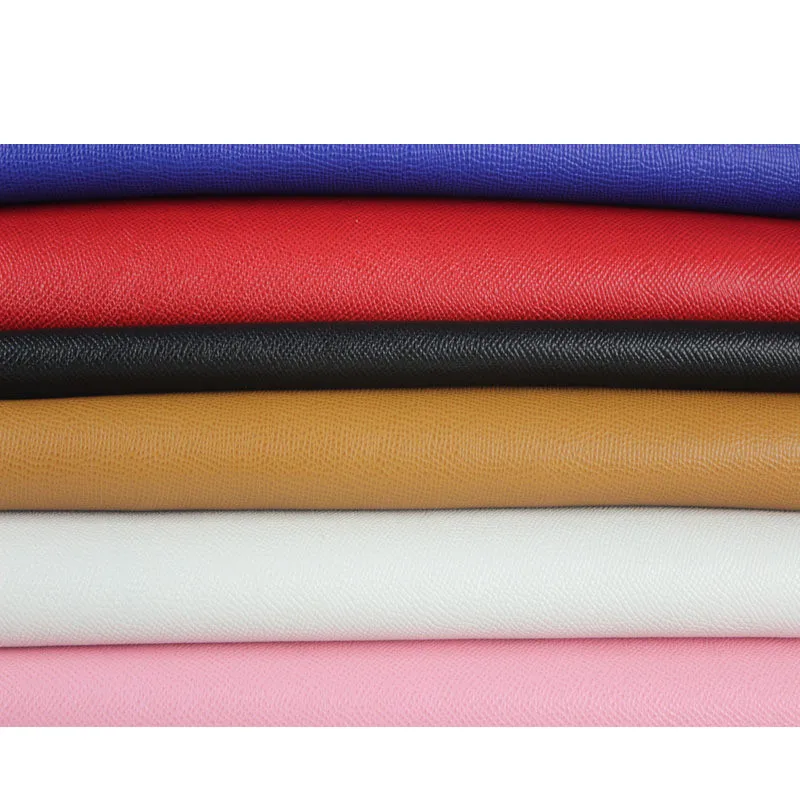 Quality real embossed yellow leather / palm grain genuine split cow