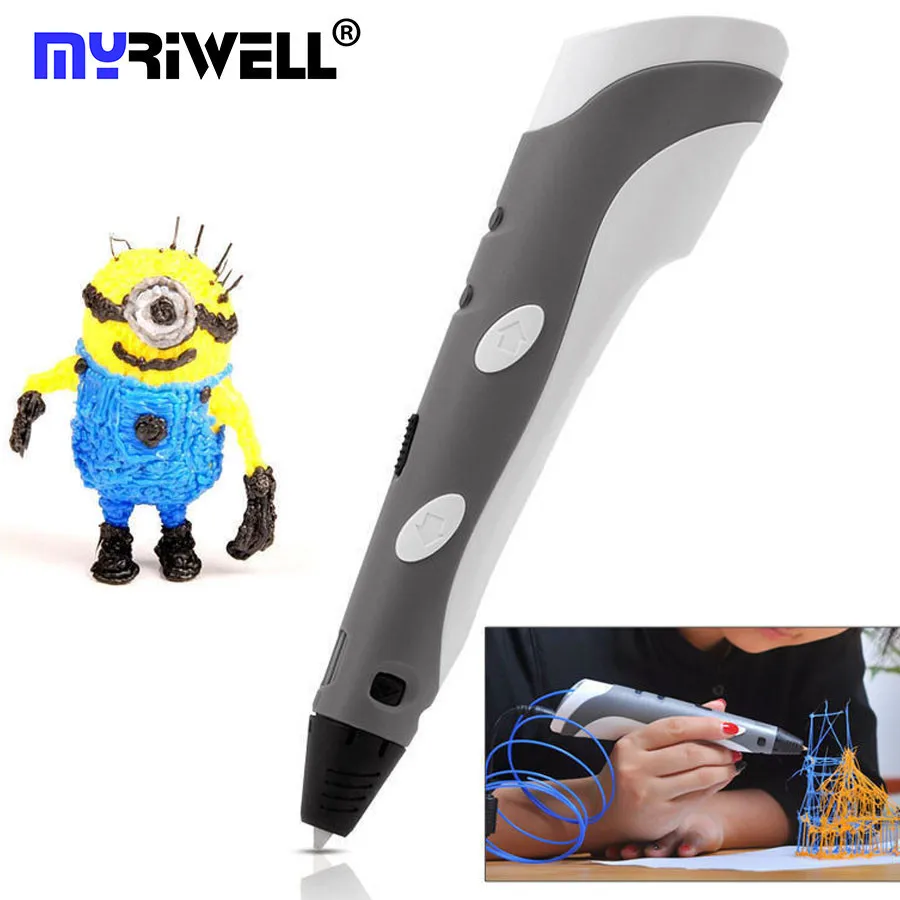 1 75mm ABS PLA Smart 3D Printing Pen 3D Pen DIY Drawing Pen Free Filament Adapter