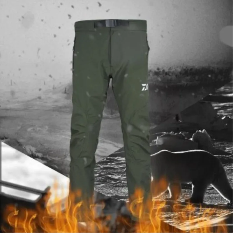 

2017 DAIWA NEW Autumn And Winter pants Keep warm Plus velvet DAIWAS Windproof sports light man outdoors DAWA Free shipping