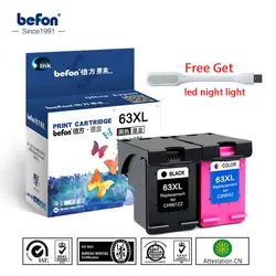 Befon 63XL re-изготовлено замена картриджа для hp 63 XL картридж для Deskjet 1110 1111 1112 2130 2131 2132 принтера