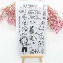 Cute Transparent Clear Silicone Stamps for DIY Scrapbooking Card Making diy photo album Decorative Thank you Animal