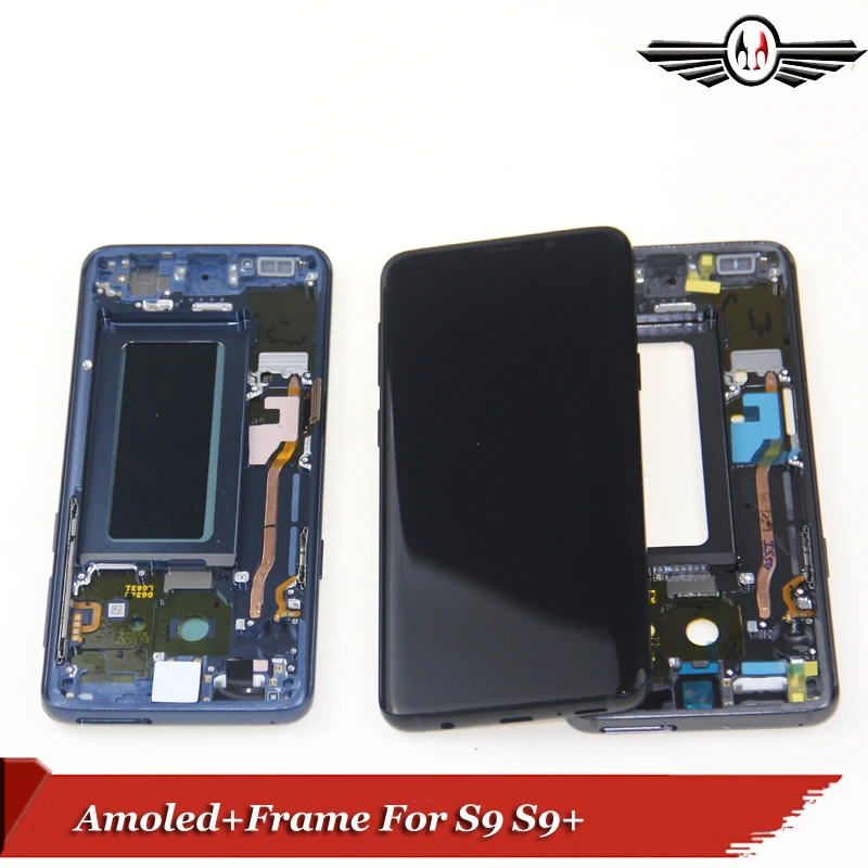 Супер AMOLED для SAMSUNG Galaxy S9 LCD сенсорный экран дигитайзер с рамкой Plus G960 G965 | Мобильные