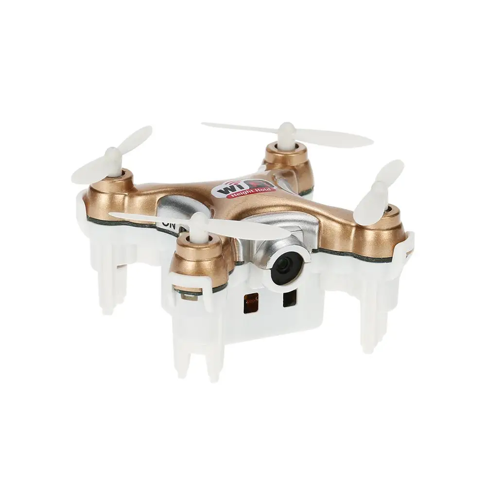 Cheerson CX-10WD-TX 2,4 ГГц 4CH 6-осевой Wi-Fi FPV Quadcopter 3D выворот мини беспилотные летательные аппараты с 0.3MP Камера RC игрушки для детей, подарки - Цвет: Gold no control