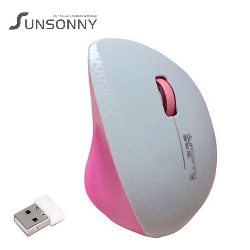 Sunsonny sr-7700 celltele imp Беспроводной USB nano-приемник 2.4 ГГц Мышь настольных игр компьютер офисный ноутбук Мощность savingmice - Цвет: Розовый