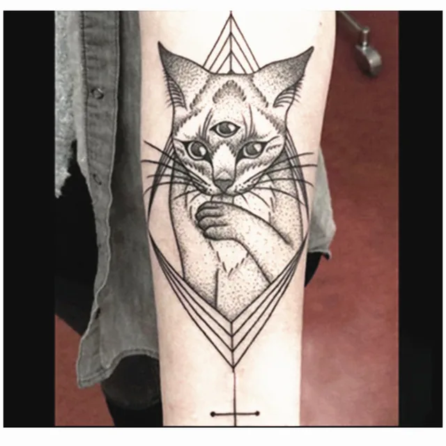 Cat Tattoo Sticker Temporary Tattoo For Body Paint Waterproof Tattoo Transferable Tattoo Sleeve Cat Tattoo Sticker Temporary Tattoo For Body Paint Waterproof Tattoo Transferable Tattoo Sleeve