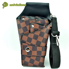 11*21 см парикмахерский несессер сумочка-несессер парикмахера кожаная кобура для ножниц кожи с ремнем через плечо; парикмахерский инструментальный нессесер парикмахера для волос сумка для ножниц